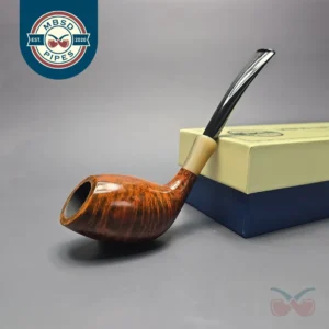 MBSD Briars Modern Masters 3 Smooth Tulip w/ Faux Horn Handmade Briar Pipe, New