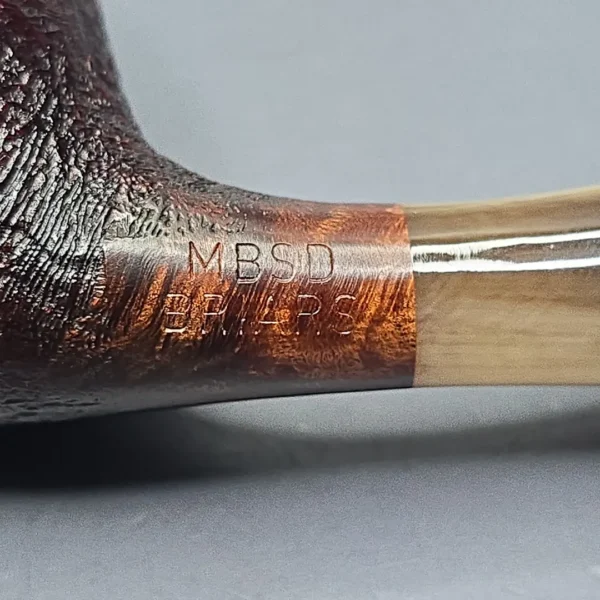 MBSD Briars Modern Masters 3 Sandblasted Tulip w/ Faux Horn Handmade Briar Pipe, New - Image 11