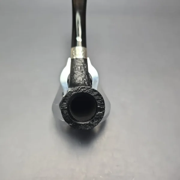 Petersons 2026 St Patrick's Day 268 Sandblasted Zulu w/ Silver Estate Briar Pipe, Unsmoked - Image 6