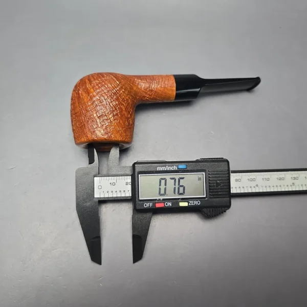 Buckeye Hand Made Partially Sandblasted Billiard Briar Pipe, New - Image 12