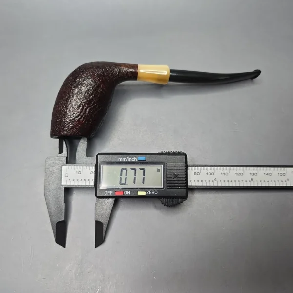 MBSD Briars Modern Masters 3 Sandblasted Tulip w/ Faux Horn Handmade Briar Pipe, New - Image 13