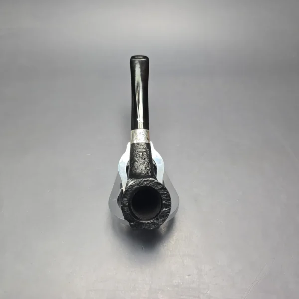 Petersons 2026 St Patrick's Day 268 Sandblasted Zulu w/ Silver Estate Briar Pipe, Unsmoked - Image 8