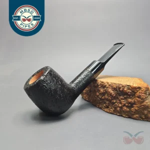 Buckeye Hand Made Black Sandblasted Billiard Briar Pipe, New