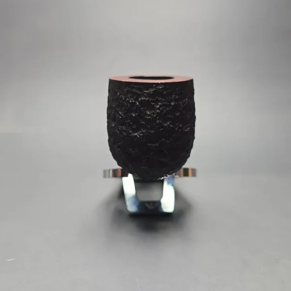 James Upshall Bark Group 5 Partially Rusticated Billiard Estate Briar Pipe, Unsmoked - Image 3