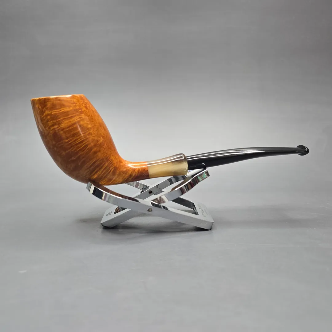 MBSD Briars Modern Masters 3 Smooth Tulip w/ Faux Horn Handmade Briar Pipe, New - Image 2
