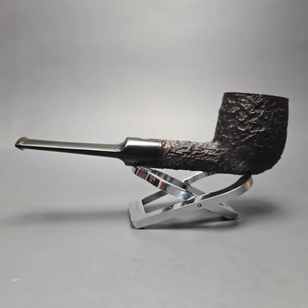 James Upshall Bark Group 5 Partially Rusticated Billiard Estate Briar Pipe, Unsmoked - Image 4