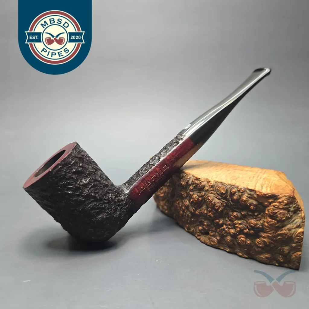 James Upshall Bark Group 6 Rusticated Billiard Estate Briar Pipe, Unsmoked