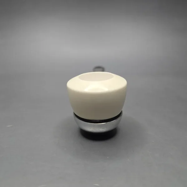 Falcon Classic Chrome w/ MBSD Meerschaum Pot Block Meerschaum Bowl Pipe, New - Image 3