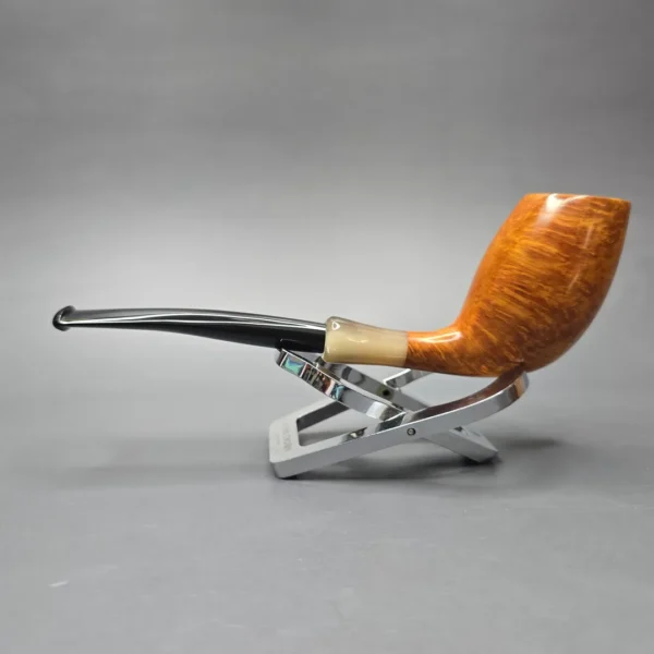 MBSD Briars Modern Masters 3 Smooth Tulip w/ Faux Horn Handmade Briar Pipe, New - Image 4