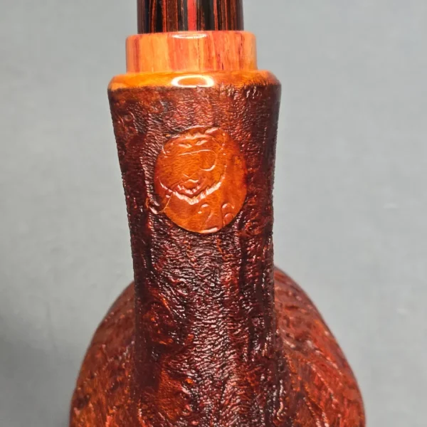 Papa Bear's Pipes by Tim Beaumont Sandblasted Egg w/ Tulipwood Handmade Briar Pipe, New - Image 11
