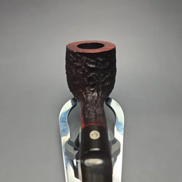 James Upshall Bark Group 5 Partially Rusticated Billiard Estate Briar Pipe, Unsmoked - Image 6