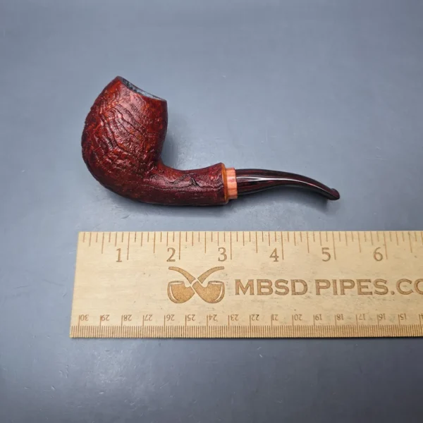 Papa Bear's Pipes by Tim Beaumont Sandblasted Egg w/ Tulipwood Handmade Briar Pipe, New - Image 12