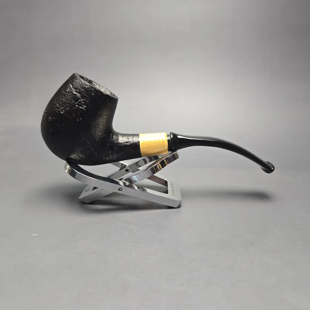 MBSD Briars by Piero Vitale Black Sandblasted Brandy w/ Boxwood, Briar Pipe, New - Image 2