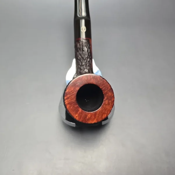 James Upshall Bark Group 5 Partially Rusticated Billiard Estate Briar Pipe, Unsmoked - Image 7