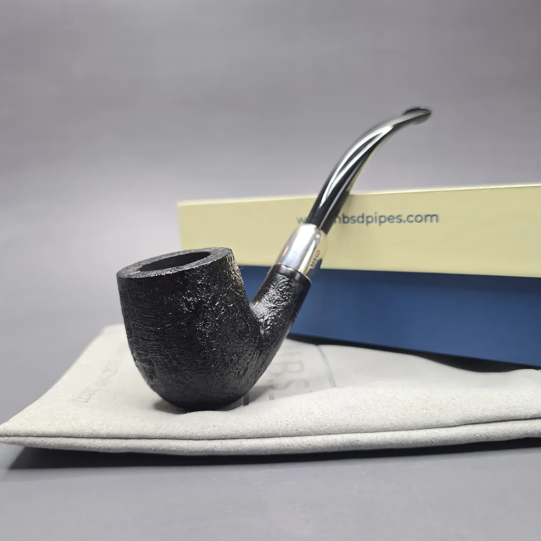 MBSD Briars Timeless Traditions 2 Sandblasted Bent Billiard with Silver (New) - Image 2