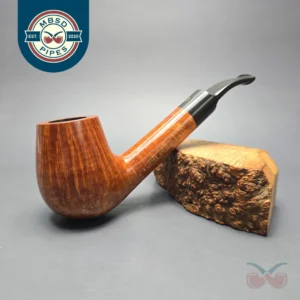 James Upshall B Grade Group 6 Smooth Long Shank Bent Billiard Estate Briar Pipe, Unsmoked