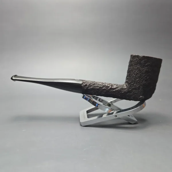 James Upshall Bark Group 6 Rusticated Billiard Estate Briar Pipe, Unsmoked - Image 4