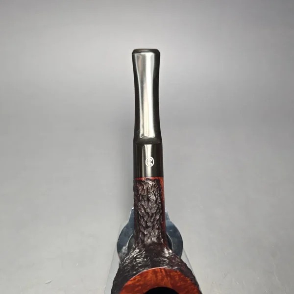 James Upshall Bark Group 5 Partially Rusticated Billiard Estate Briar Pipe, Unsmoked - Image 8