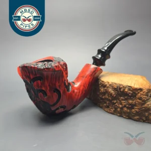 Nording Fantasy Partially Rusticated Freehand Estate Briar Pipe, Unsmoked