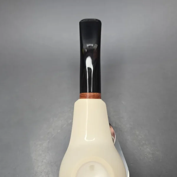 MBSD Meerschaum Deluxe Smooth Author Block Meerschaum Pipe, Briar-Mortise, New - Image 9