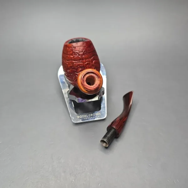 Papa Bear's Pipes by Tim Beaumont Sandblasted Egg w/ Tulipwood Handmade Briar Pipe, New - Image 14