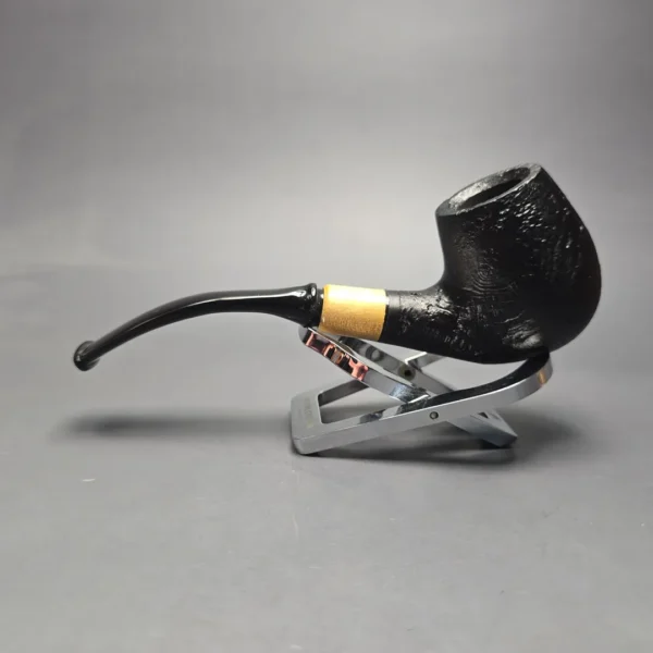 MBSD Briars by Piero Vitale Black Sandblasted Brandy w/ Boxwood, Briar Pipe, New - Image 4