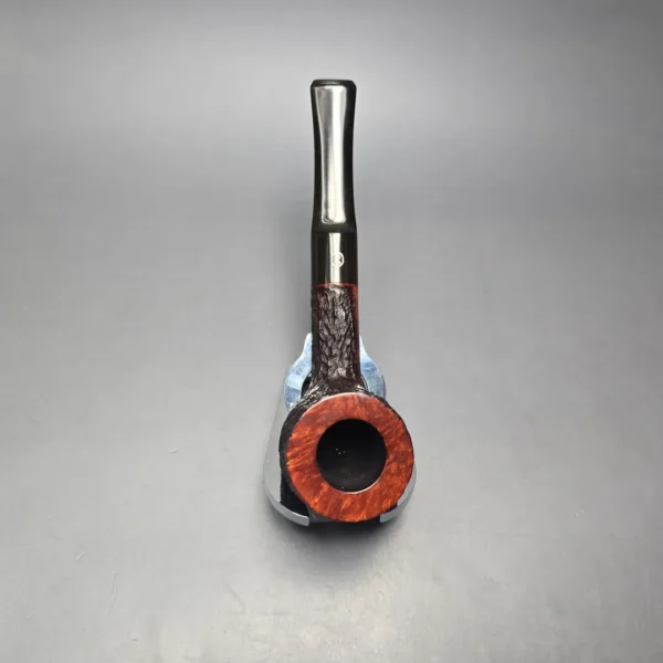 James Upshall Bark Group 5 Partially Rusticated Billiard Estate Briar Pipe, Unsmoked - Image 9