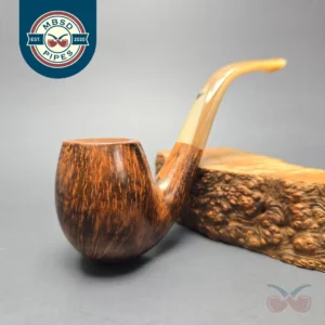 Viprati 1 Clover Smooth Bent Billiard Estate Briar Pipe, Unsmoked