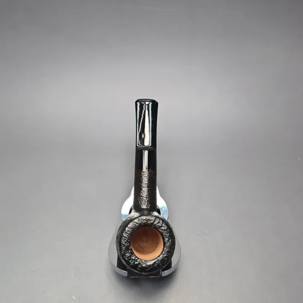 Buckeye Hand Made Black Sandblasted Billiard Briar Pipe, New - Image 8