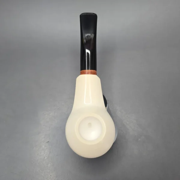 MBSD Meerschaum Deluxe Smooth Author Block Meerschaum Pipe, Briar-Mortise, New - Image 10