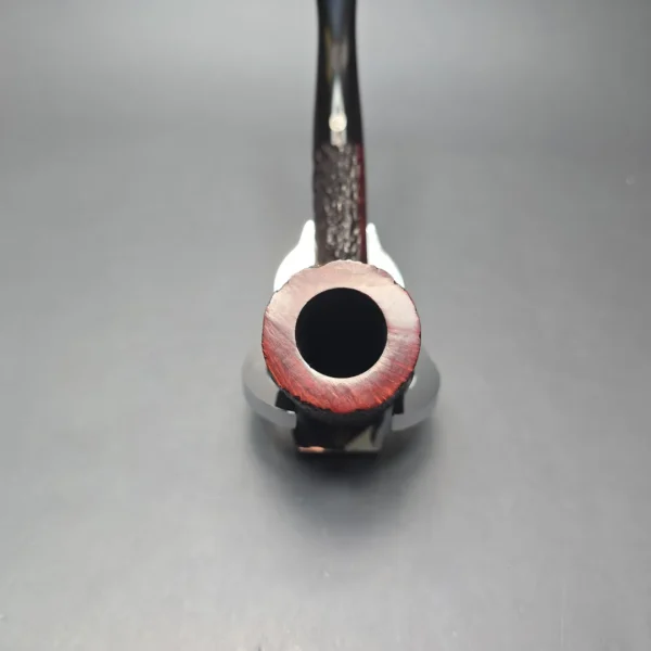 James Upshall Bark Group 6 Rusticated Billiard Estate Briar Pipe, Unsmoked - Image 6
