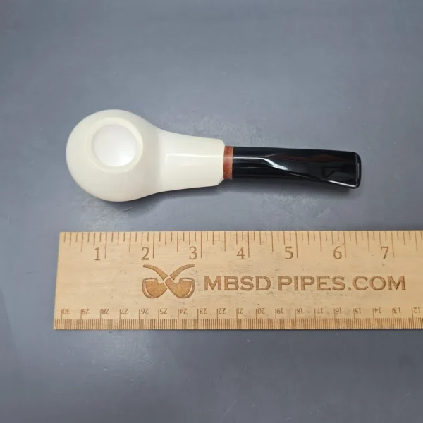 MBSD Meerschaum Deluxe Smooth Author Block Meerschaum Pipe, Briar-Mortise, New - Image 12