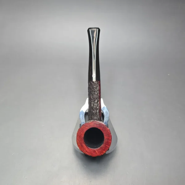 James Upshall Bark Group 6 Rusticated Billiard Estate Briar Pipe, Unsmoked - Image 5