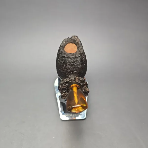 Peter Toth Black Sandblasted Blowfish Handmade Briar Pipe, New - Image 5