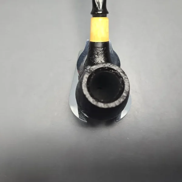MBSD Briars by Piero Vitale Black Sandblasted Brandy w/ Boxwood, Briar Pipe, New - Image 7