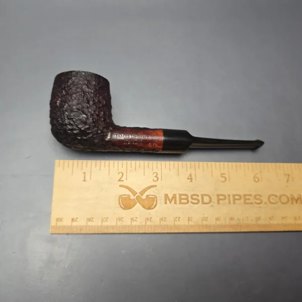 James Upshall Bark Group 5 Partially Rusticated Billiard Estate Briar Pipe, Unsmoked - Image 12