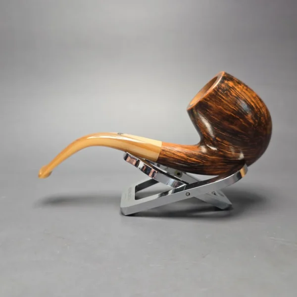 Viprati 1 Clover Smooth Bent Billiard Estate Briar Pipe, Unsmoked - Image 3