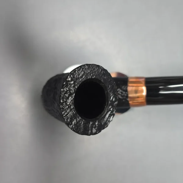 Petersons 2021 Christmas Pipe Original Sandblasted Calabash Estate Briar Pipe, Unsmoked - Image 7
