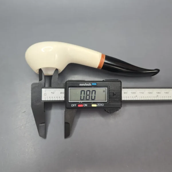 MBSD Meerschaum Deluxe Smooth Author Block Meerschaum Pipe, Briar-Mortise, New - Image 13