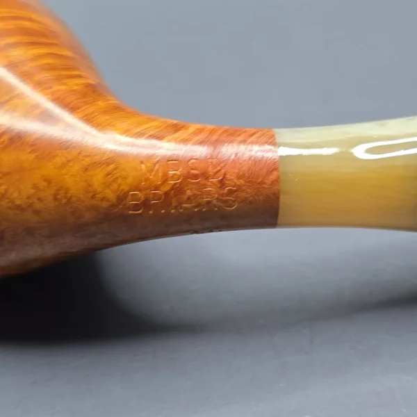 MBSD Briars Modern Masters 3 Smooth Tulip w/ Faux Horn Handmade Briar Pipe, New - Image 11