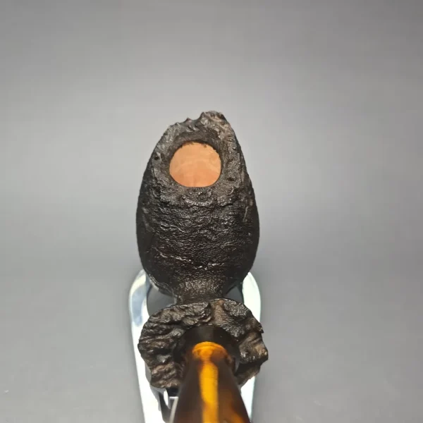 Peter Toth Black Sandblasted Blowfish Handmade Briar Pipe, New - Image 6