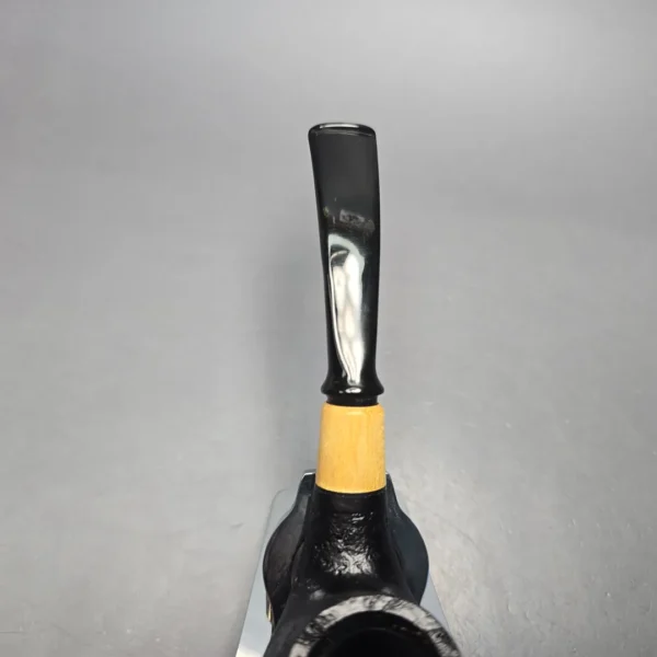 MBSD Briars by Piero Vitale Black Sandblasted Brandy w/ Boxwood, Briar Pipe, New - Image 8