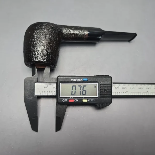 Buckeye Hand Made Black Sandblasted Billiard Briar Pipe, New - Image 12