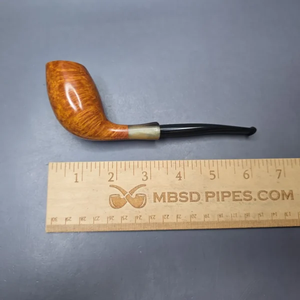 MBSD Briars Modern Masters 3 Smooth Tulip w/ Faux Horn Handmade Briar Pipe, New - Image 12