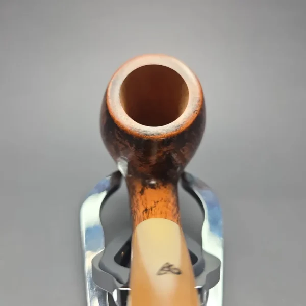 Viprati 1 Clover Smooth Bent Billiard Estate Briar Pipe, Unsmoked - Image 5
