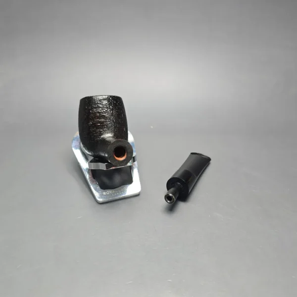 Buckeye Hand Made Black Sandblasted Billiard Briar Pipe, New - Image 13
