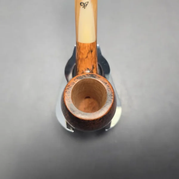 Viprati 1 Clover Smooth Bent Billiard Estate Briar Pipe, Unsmoked - Image 6