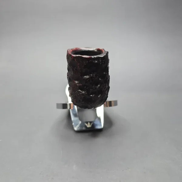 Peterson Cobble 15 Rusticated & Sandblasted Billiard w/ Silver Briar Pipe, New - Image 3