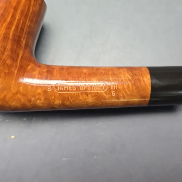 James Upshall B Grade Group 6 Smooth Long Shank Bent Billiard Estate Briar Pipe, Unsmoked - Image 10