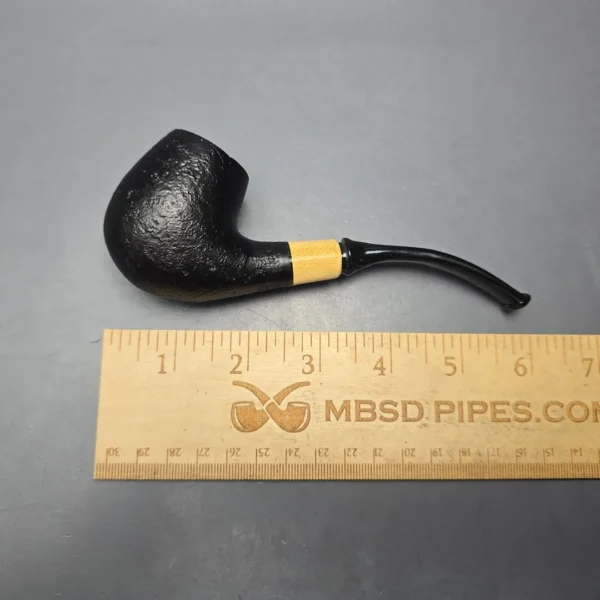 MBSD Briars by Piero Vitale Black Sandblasted Brandy w/ Boxwood, Briar Pipe, New - Image 12